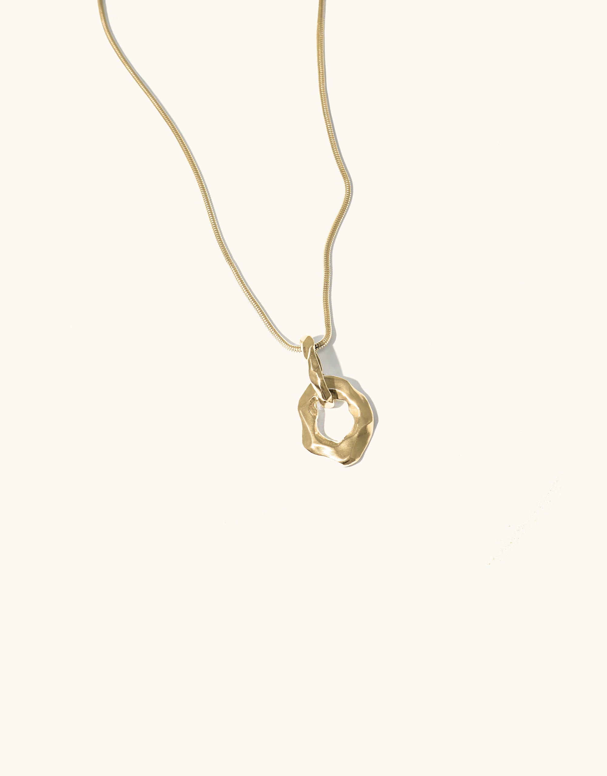 Cled Rope Hook Necklace Gold Vermeil