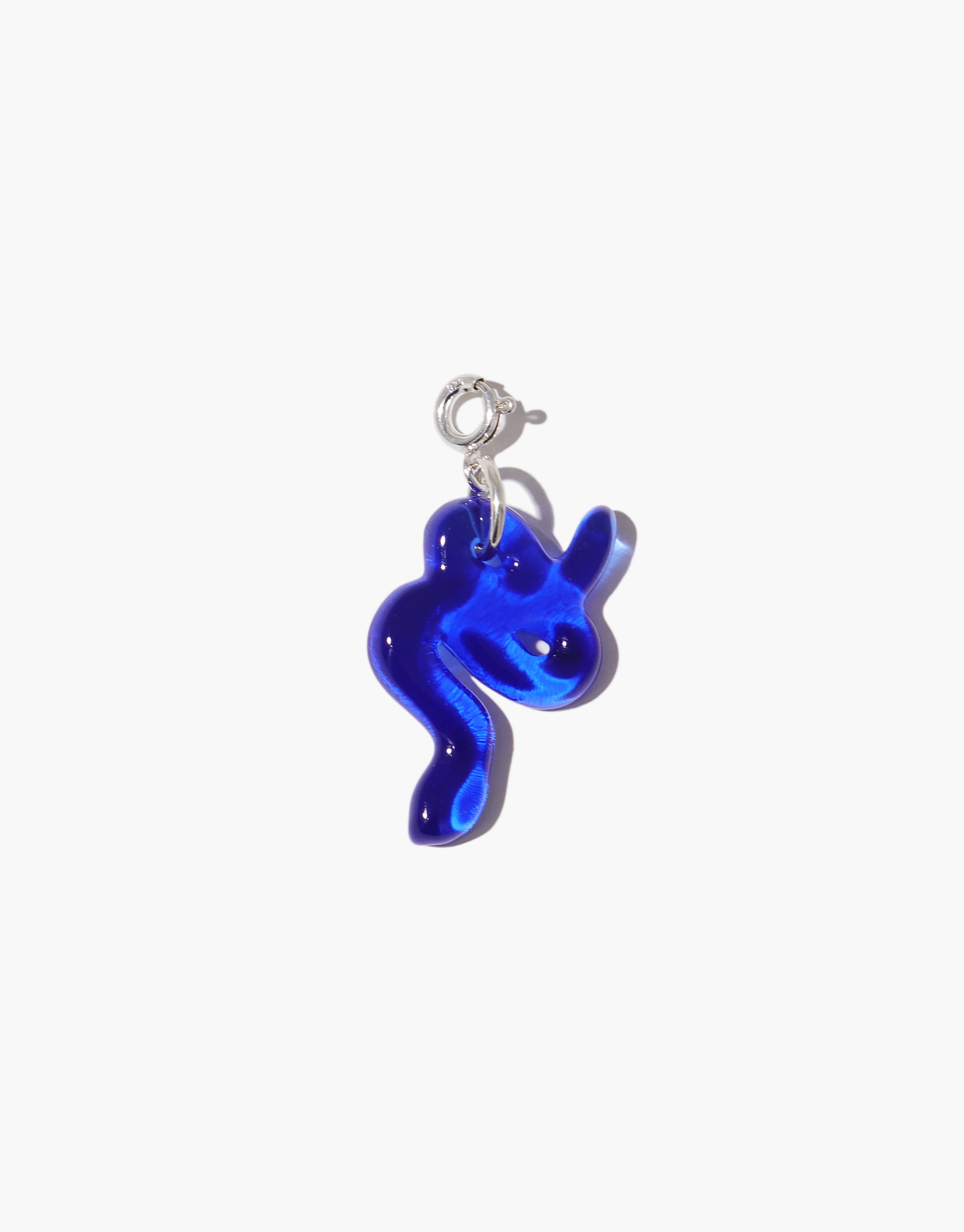 Snake | Icon Charm featuring a blue snake charm design with a silver ring, ideal for adding a playful touch to any necklace or bracelet from CLED's eco-conscious jewelry collection.