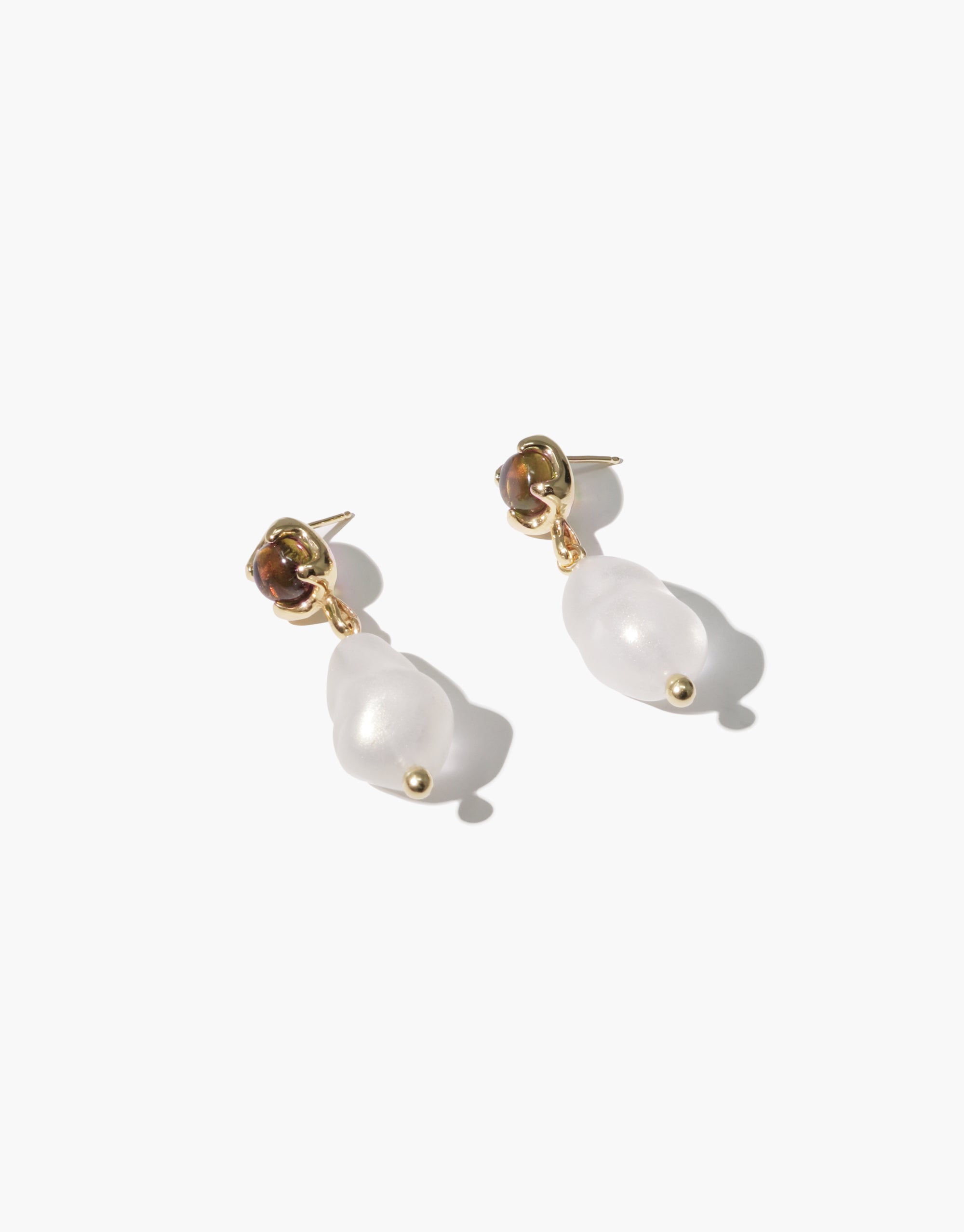 Splendid Sunflower Pearl Earrings (White) - Buy Designer Pearl Earrings  Online